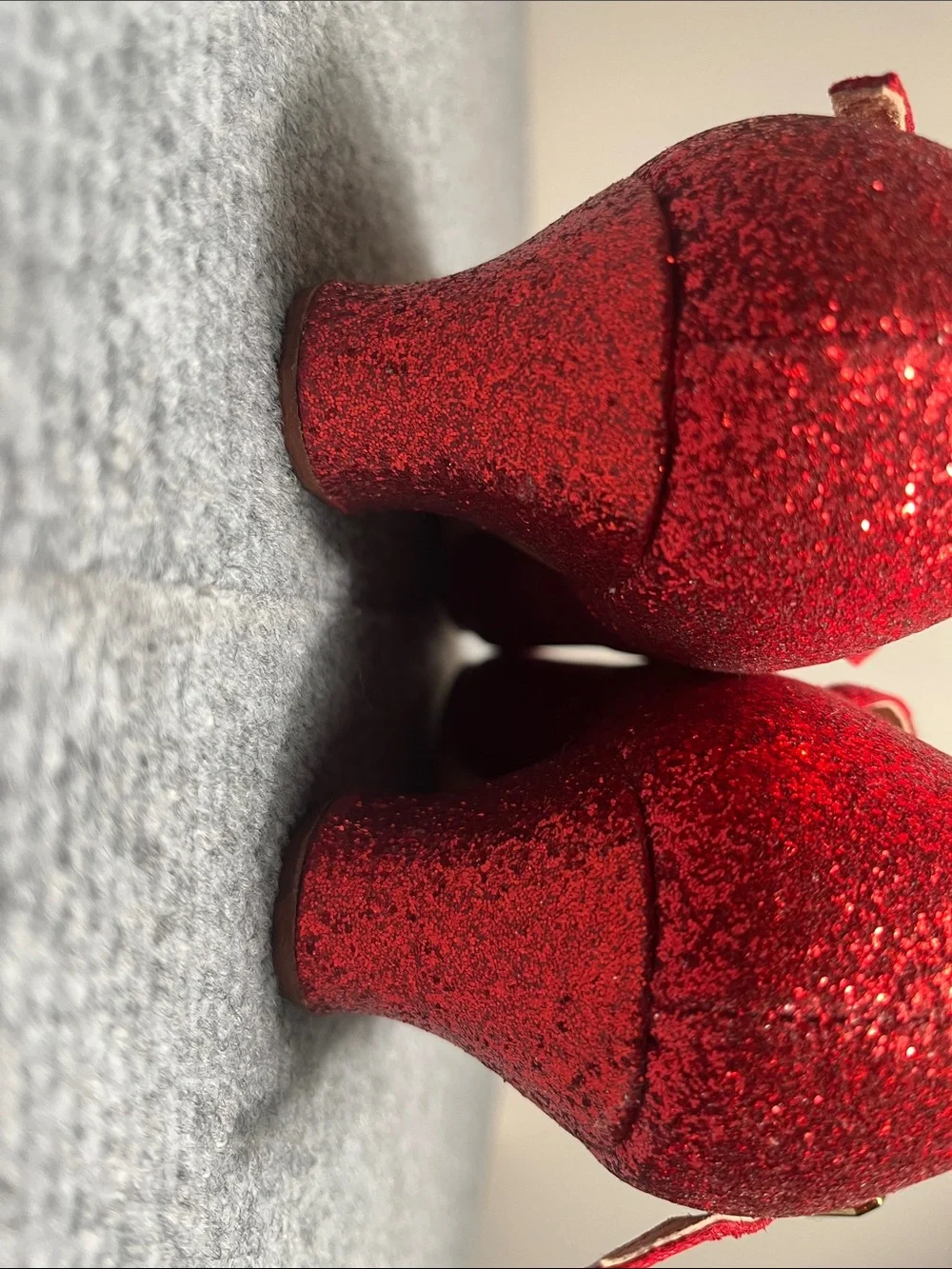 balera Red Glitter Mary Jane Ballet Flats for Kids